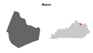 Mason County (Kentucky) boş ana hat haritası seti