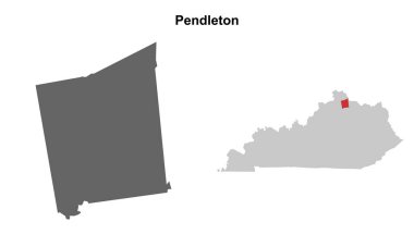 Pendleton County (Kentucky) boş ana hat haritası seti