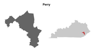 Perry County (Kentucky) boş ana hat haritası seti