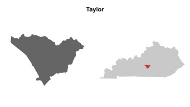 Taylor County (Kentucky) boş ana hat haritası seti
