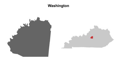 Washington County (Kentucky) boş ana hat haritası seti