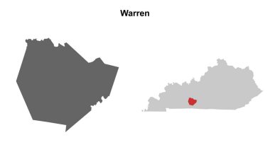 Warren County (Kentucky) boş ana hat haritası seti