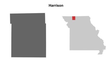 Harrison County (Missouri) boş ana hat haritası seti