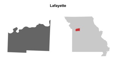 Lafayette County (Missouri) boş ana hat haritası seti