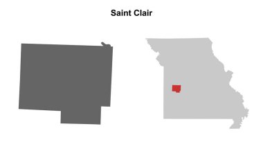 Saint Clair County (Missouri) boş ana hat haritası seti