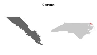 Camden County (Kuzey Carolina) boş ana hat haritası seti