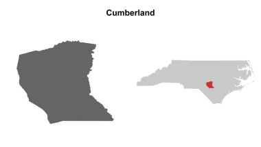 Cumberland County (Kuzey Carolina) boş ana hat haritası seti