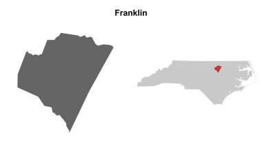 Franklin County (Kuzey Carolina) boş ana hat haritası seti