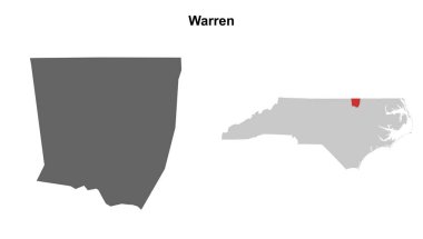 Warren County (Kuzey Carolina) boş ana hat haritası seti