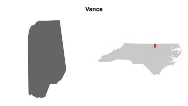Vance County (Kuzey Carolina) boş ana hat haritası seti