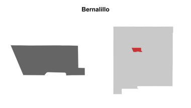 Bernalillo County (New Mexico) boş ana hat haritası seti