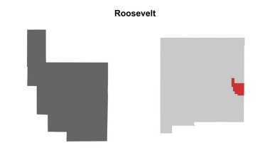 Roosevelt County (New Mexico) boş ana hat haritası seti