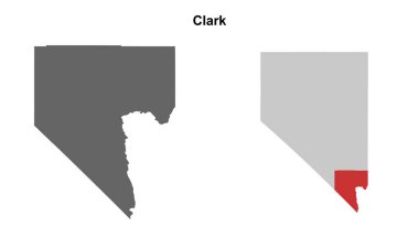 Clark County (Nevada) boş ana hat haritası seti