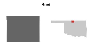 Grant County (Oklahoma) boş ana hat haritası seti