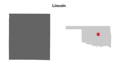 Lincoln County (Oklahoma) boş ana hat haritası seti