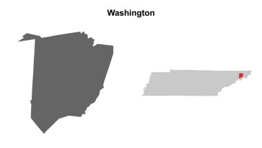 Washington County (Tennessee) boş ana hat haritası seti