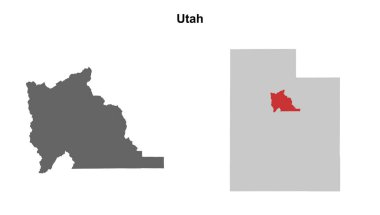 Utah İlçesi (Utah) boş ana hat haritası