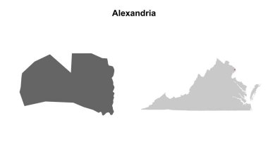 Alexandria County (Virginia) boş ana hat haritası seti