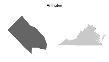 Arlington County (Virginia) boş ana hat haritası seti