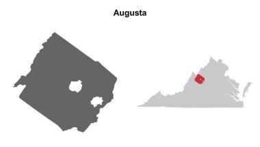 Augusta County (Virginia) boş ana hat haritası seti