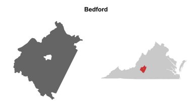 Bedford County (Virginia) boş ana hat haritası seti