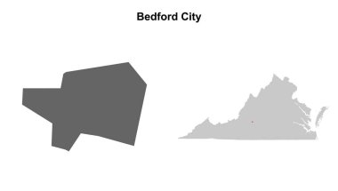 Bedford Şehri (Virginia) boş ana hat haritası seti