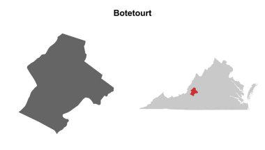 Botetourt County (Virginia) boş ana hat haritası seti