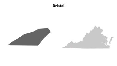 Bristol İlçesi (Virginia) boş ana hat haritası seti