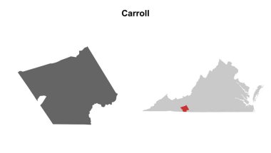 Carroll County (Virginia) boş ana hat haritası seti