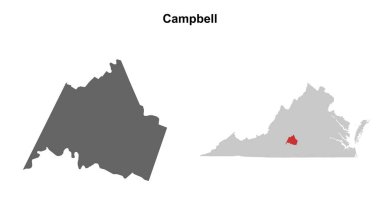 Campbell County (Virginia) boş ana hat haritası seti