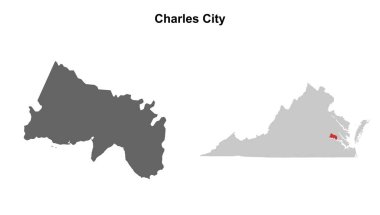 Charles City (Virginia) boş ana hat haritası seti