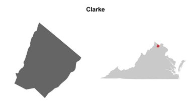 Clarke County (Virginia) boş ana hat haritası seti