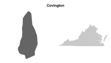 Covington County (Virginia) boş ana hat haritası seti