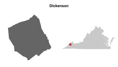 Dickenson County (Virginia) boş ana hat haritası seti