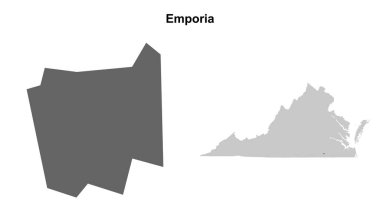 Emporia County (Virginia) boş ana hat haritası seti