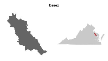 Essex County (Virginia) boş ana hat haritası seti