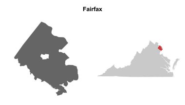 Fairfax County (Virginia) boş ana hat haritası seti