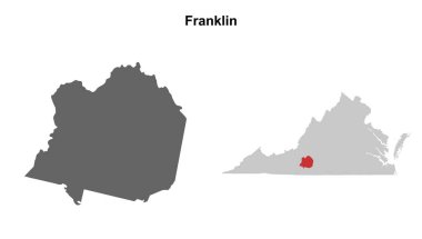 Franklin County (Virginia) boş ana hat haritası seti