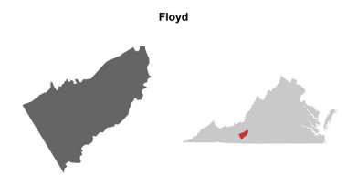 Floyd County (Virginia) boş ana hat haritası seti