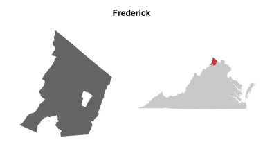 Frederick County (Virginia) boş ana hat haritası seti