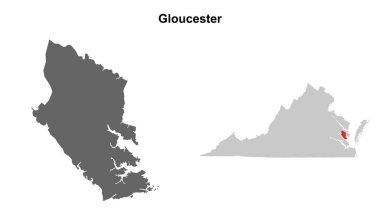 Gloucester County (Virginia) boş ana hat haritası seti