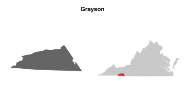 Grayson County (Virginia) boş ana hat haritası seti
