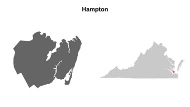 Hampton County (Virginia) boş ana hat haritası seti