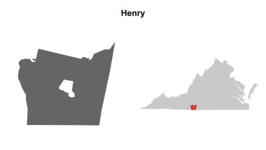 Henry County (Virginia) boş ana hat haritası seti