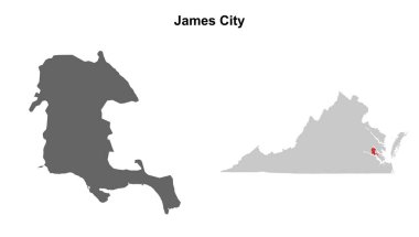 James City County (Virginia) boş ana hat haritası seti