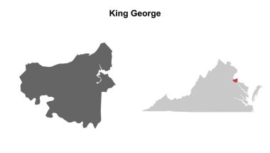King George County (Virginia) boş ana hat haritası seti