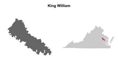 King William County (Virginia) boş ana hat haritası seti