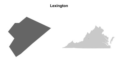 Lexington County (Virginia) boş ana hat haritası seti