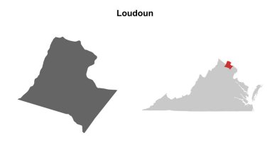 Loudoun County (Virginia) boş ana hat haritası seti