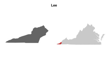 Lee County (Virginia) boş ana hat haritası seti